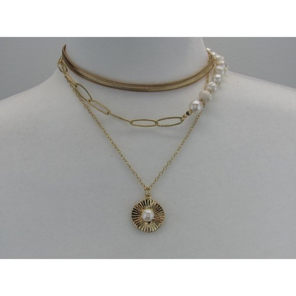 Express Jewelry - EXPRESS LAYERED PEARL CHAIN NECKLACE